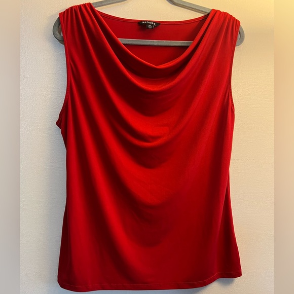 George Silk Blouse Draped Necklines